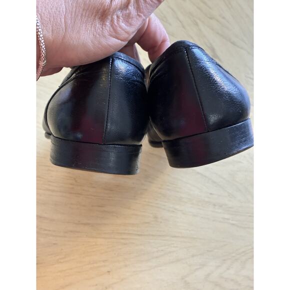 Vintage Bragano Cole Haan Italy Men 9.5 N Black Leather Dress Shoe Penny Loafers main image 7